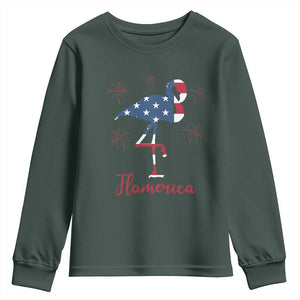 Flamingo 4Th Of July Patriotic USA Independence Flamerica Youth Sweatshirt