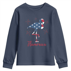 Flamingo 4Th Of July Patriotic USA Independence Flamerica Youth Sweatshirt