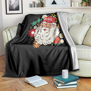 USA 250th Anniversary Santa Christmas In July Throw Blanket