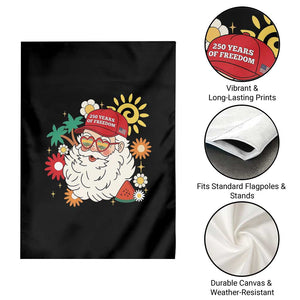 USA 250th Anniversary Santa Christmas In July Garden Flag