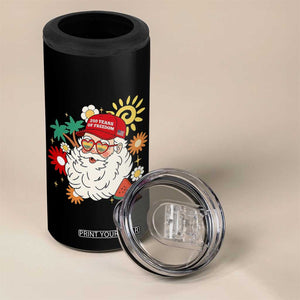 USA 250th Anniversary Santa Christmas In July 4 in 1 Can Cooler Tumbler