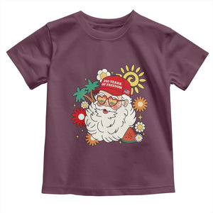 USA 250th Anniversary Santa Christmas In July Toddler T Shirt