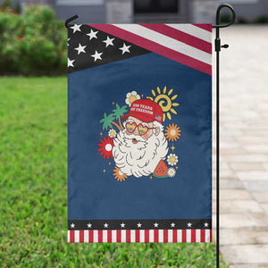 USA 250th Anniversary Santa Christmas In July Patriotic Garden Flag
