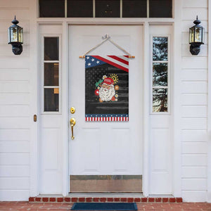 USA 250th Anniversary Santa Christmas In July Patriotic Garden Flag