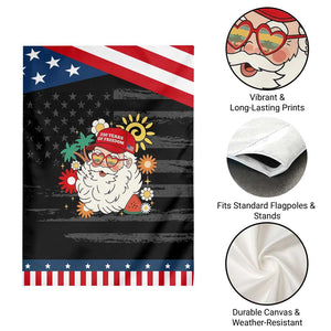 USA 250th Anniversary Santa Christmas In July Patriotic Garden Flag
