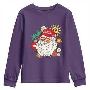 USA 250th Anniversary Santa Christmas In July Youth Sweatshirt