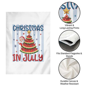 Funny Santa Christmas in July Garden Flag Melon Christmas Tree Summer