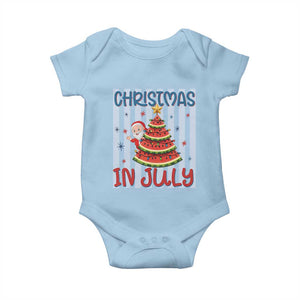 Funny Santa Christmas in July Baby Onesie Melon Christmas Tree Summer
