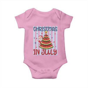Funny Santa Christmas in July Baby Onesie Melon Christmas Tree Summer