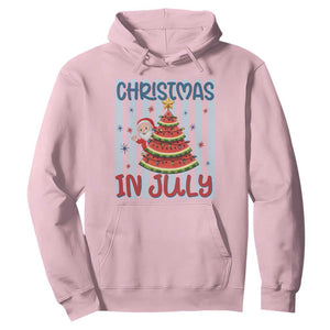 Funny Santa Christmas in July Hoodie Melon Christmas Tree Summer