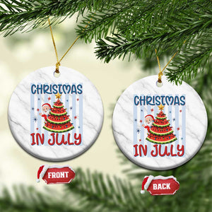 Funny Santa Christmas in July Ceramic Ornament Melon Christmas Tree Summer