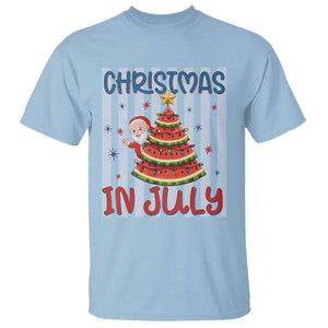 Funny Santa Christmas in July T Shirt Melon Christmas Tree Summer
