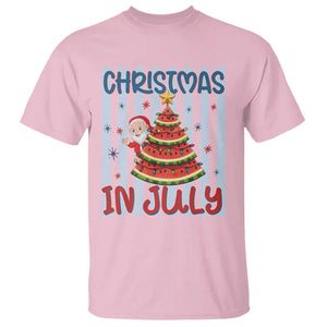 Funny Santa Christmas in July T Shirt Melon Christmas Tree Summer