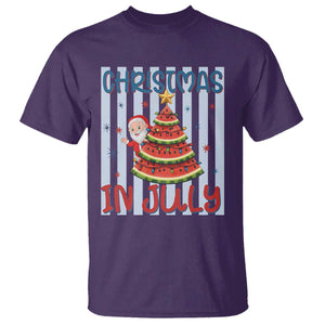 Funny Santa Christmas in July T Shirt Melon Christmas Tree Summer