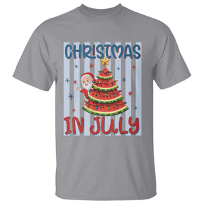 Funny Santa Christmas in July T Shirt Melon Christmas Tree Summer