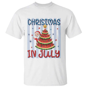 Funny Santa Christmas in July T Shirt Melon Christmas Tree Summer