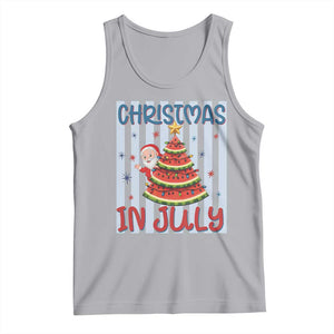 Funny Santa Christmas in July Tank Top Melon Christmas Tree Summer