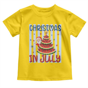 Funny Santa Christmas in July Toddler T Shirt Melon Christmas Tree Summer