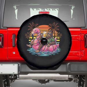 Funny Bigfoot Drinking Beer Christmas in July Spare Tire Cover