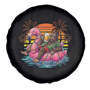 Funny Bigfoot Drinking Beer Christmas in July Spare Tire Cover