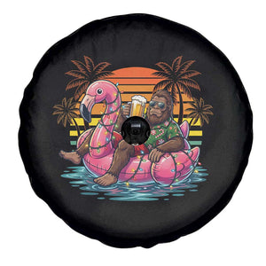 Funny Bigfoot Drinking Beer Christmas in July Spare Tire Cover