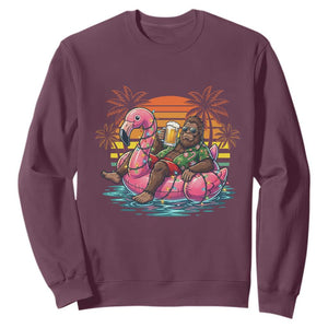 Funny Bigfoot Drinking Beer Christmas in July Sweatshirt