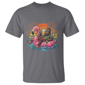 Funny Bigfoot Drinking Beer Christmas in July T Shirt