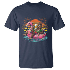 Funny Bigfoot Drinking Beer Christmas in July T Shirt
