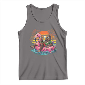 Funny Bigfoot Drinking Beer Christmas in July Tank Top