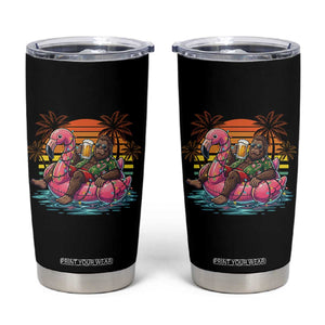 Funny Bigfoot Drinking Beer Christmas in July Tumbler Cup