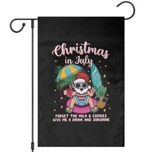 Christmas in July Santa Garden Flag Palm Tree Beach Summer Hawaii