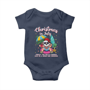 Christmas in July Santa Baby Onesie Palm Tree Beach Summer Hawaii
