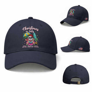 Christmas in July Santa Baseball Cap Palm Tree Beach Summer Hawaii