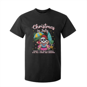 Christmas in July Santa T Shirt For Kid Palm Tree Beach Summer Hawaii