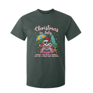 Christmas in July Santa T Shirt For Kid Palm Tree Beach Summer Hawaii