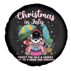 Christmas in July Santa Spare Tire Cover Palm Tree Beach Summer Hawaii