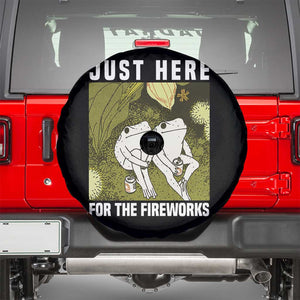 Funny Frog 4th of July Spare Tire Cover Just Here For The Fireworks TS14 Black Print Your Wear