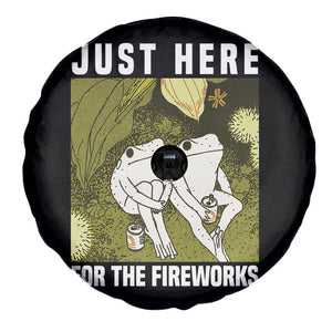 Funny Frog 4th of July Spare Tire Cover Just Here For The Fireworks TS14 Print Your Wear