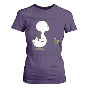 In My Head I Have Pecked You 3 Times T Shirt For Women Funny Duck Sarcastic Farm Humor TS14 Purple Print Your Wear