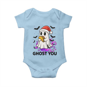 Funny Ghost Halloween Christmas Baby Onesie Ghost You TS14 Light Blue Print Your Wear