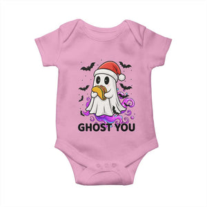 Funny Ghost Halloween Christmas Baby Onesie Ghost You TS14 Light Pink Print Your Wear