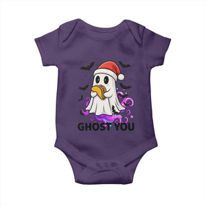 Funny Ghost Halloween Christmas Baby Onesie Ghost You TS14 Purple Print Your Wear