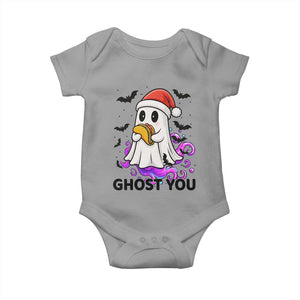 Funny Ghost Halloween Christmas Baby Onesie Ghost You TS14 Sport Gray Print Your Wear