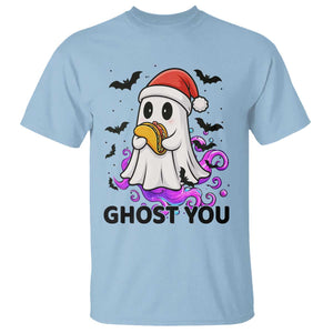 Funny Ghost Halloween Christmas T Shirt Ghost You TS14 Light Blue Print Your Wear