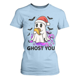 Funny Ghost Halloween Christmas T Shirt For Women Ghost You TS14 Light Blue Print Your Wear