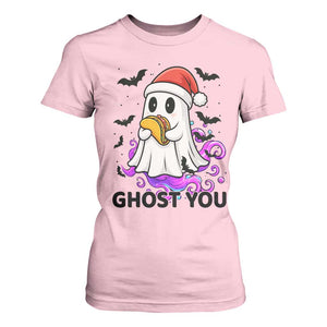 Funny Ghost Halloween Christmas T Shirt For Women Ghost You TS14 Light Pink Print Your Wear