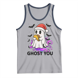 Funny Ghost Halloween Christmas Tank Top Ghost You TS14 Athletic Heather Navy Print Your Wear