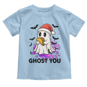 Funny Ghost Halloween Christmas Toddler T Shirt Ghost You TS14 Light Blue Print Your Wear