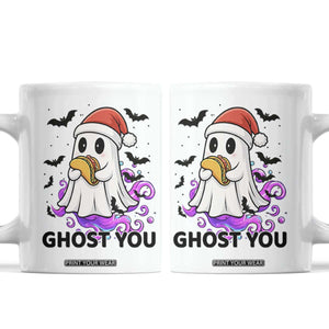 Funny Ghost Halloween Christmas Coffee Mug Ghost You TS14 White Print Your Wear