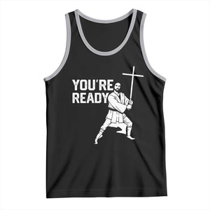 Funny Jesus Christian Meme Tank Top You Are Ready TS14 Black Athletic Heather Print Your Wear